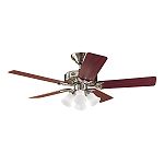 "Hunter Fan Co Studio 52"" Ceiling Fan, Brushed Nickel"
