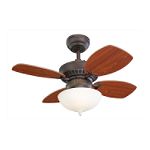 "Monte Carlo Fan Co. Colony II 28"" Ceiling Fan - Brushed Steel"
