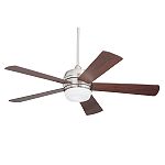 "Emerson Electric Co. Atomical 52"" Natural Cherry Ceiling Fan - Brushed Steel"
