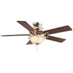 "Hunter Fan Co The Vista - 52"" Ceiling Fan - Brushed Nickel Finish 5 Maple/Cherry Blades"
