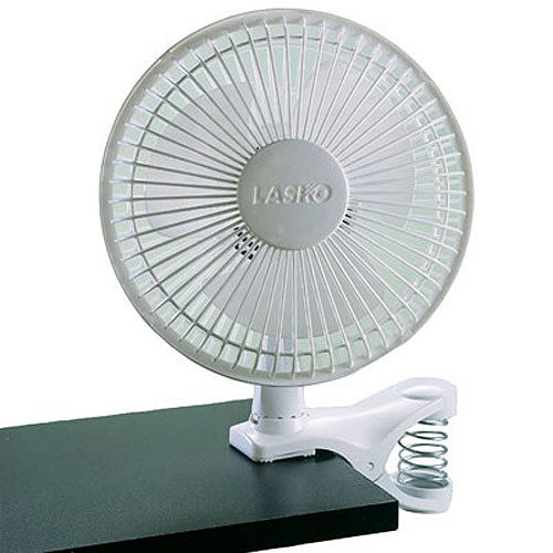 Lasko 6 in. 2-Speed White Clip Fan - 2004W