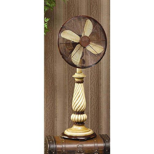 Global Product Resource 12'' Table Top Fan Caldonia Bone - DBF0477 
