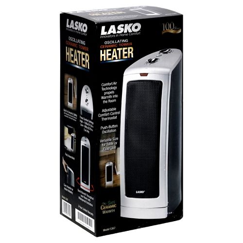 Lasko Heater, Ceramic Tower, Oscillating, 1 heater - 5367 at Arc Home Products