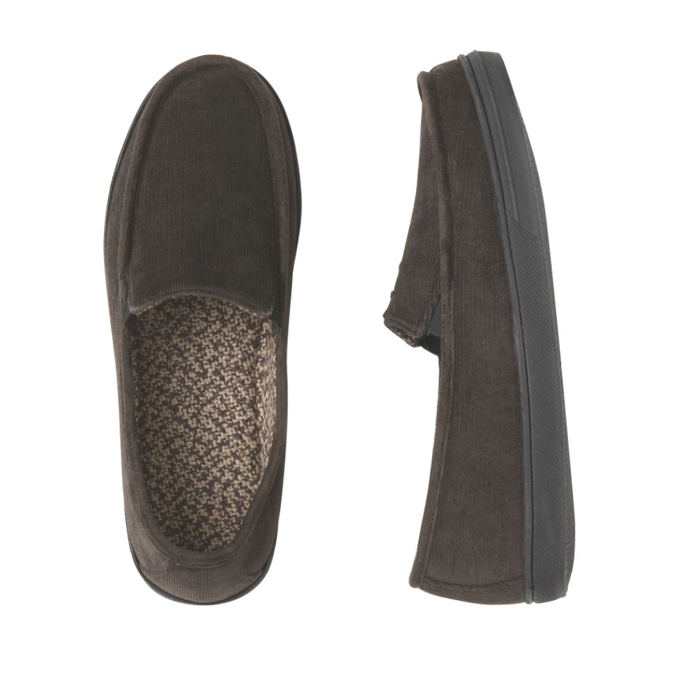 Dearfoams Corduroy Slip-On Slippers