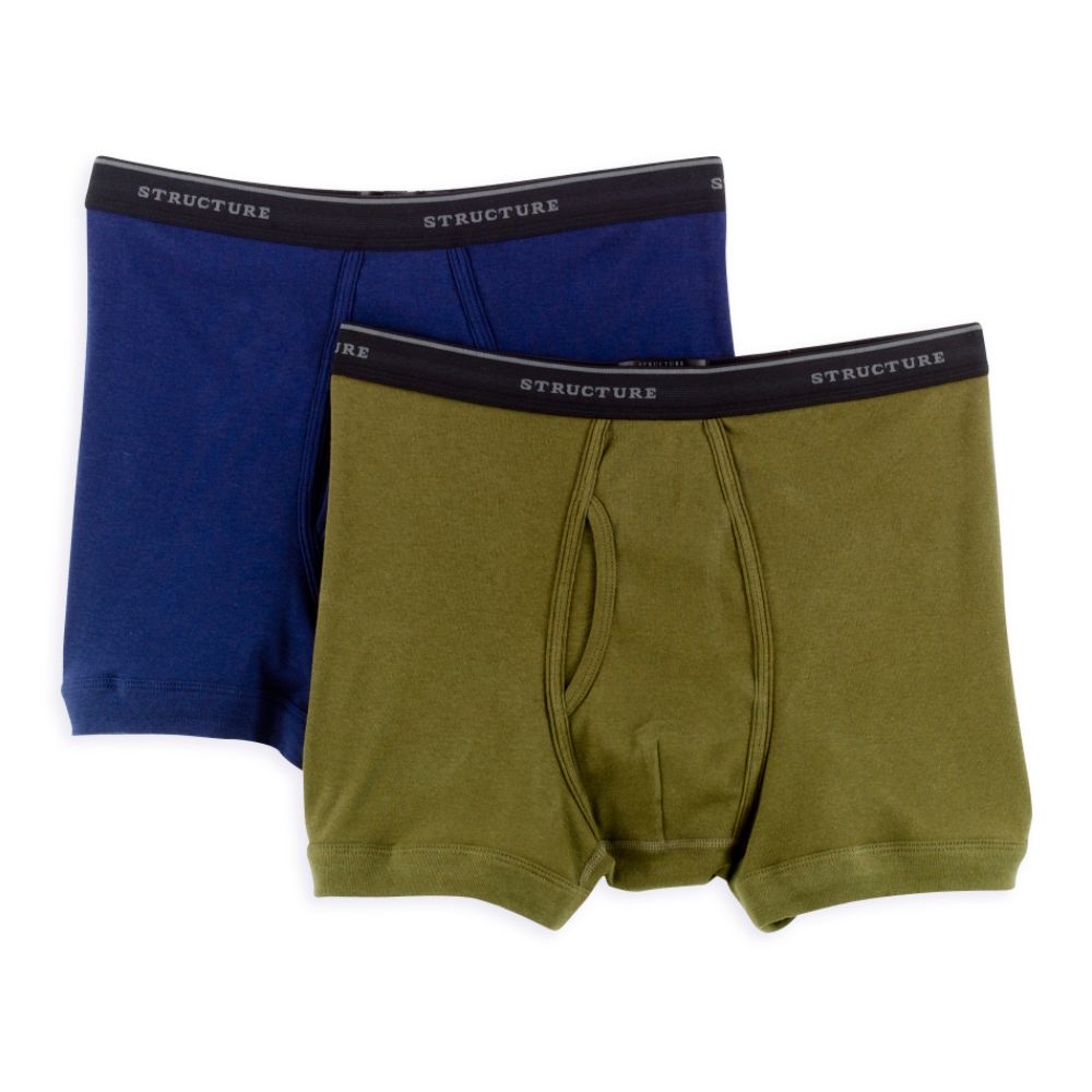 Structure 2pk Boxer Brief Navy / Fatigue