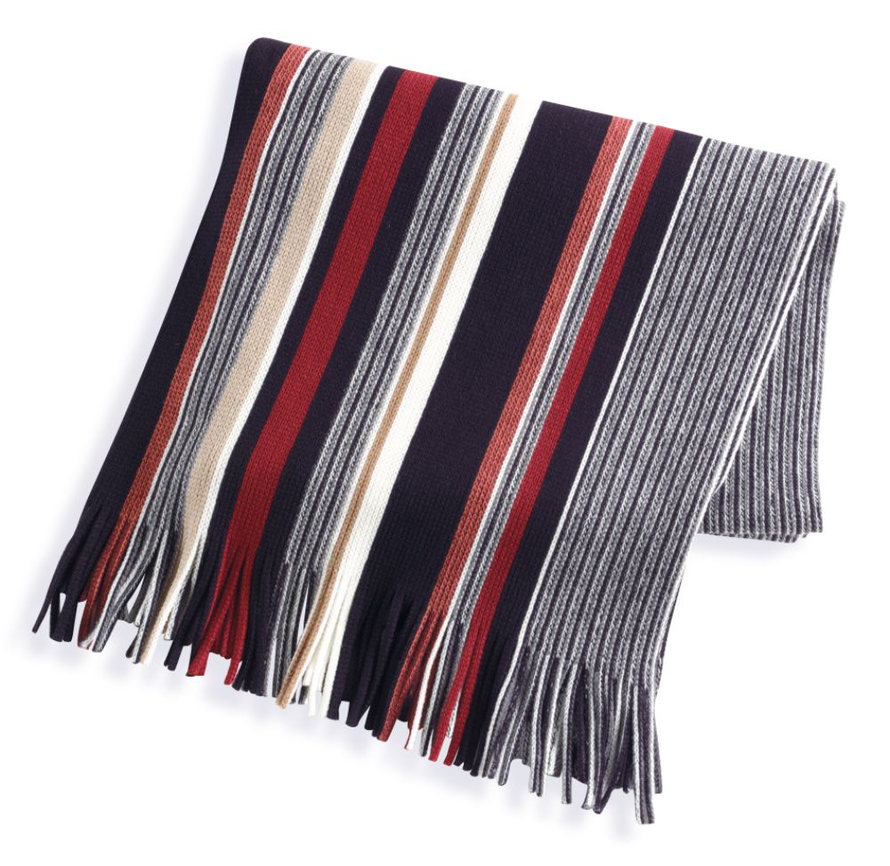 Covington Acrylic Knit Stripe Scarf