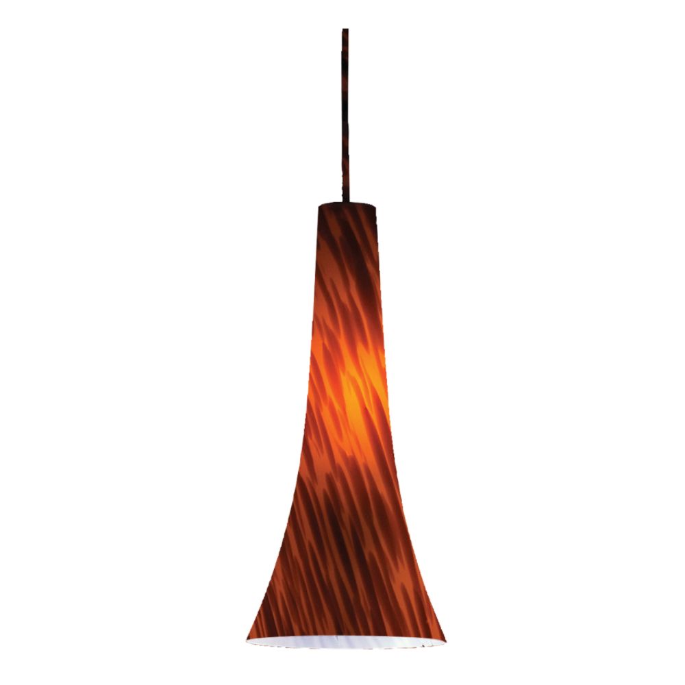 Elk Lighting, Inc. Espresso, Double Layered Hand Blown Glass Pendant - Satin Nickel Finish