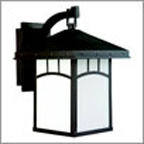 Sea Gull Ashville One-Light Small Arched Outdoor Lantern in Cottage Bronze - Dark Sky