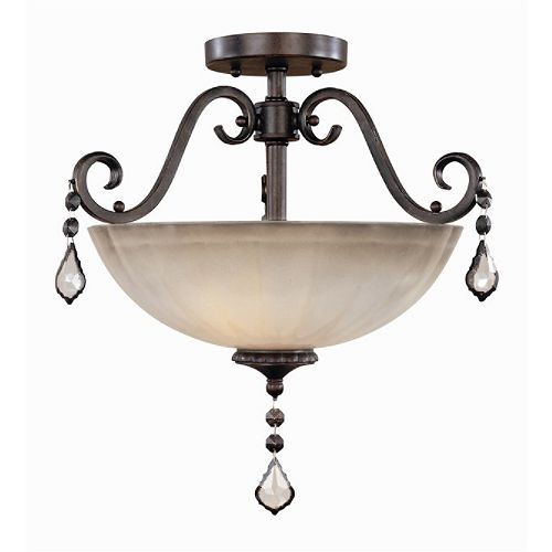 Shopping Dudes Hot Deal for: World Imports 2 Light Semi-Flush Ceiling Fixture