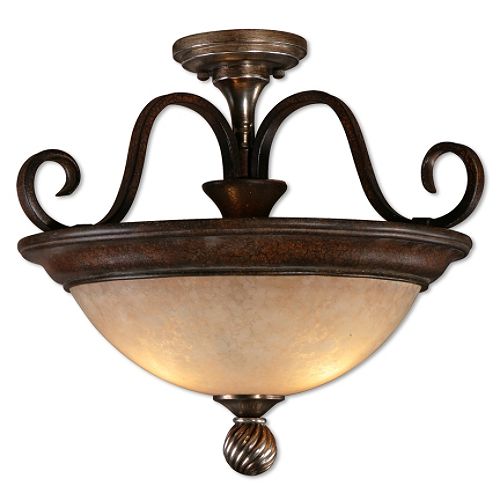 The Uttermost Company Berti  3 Lt Semi Flush Mount 16x19 - 22264 Best Price