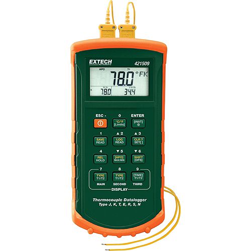 Extech 7 Thermocouple Datalogger with Alarm - 421509 Best Price