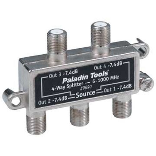 Paladin Tools 4-Way Splitter 5MHz - 1GHz Digital Ready - 9690 Best Price