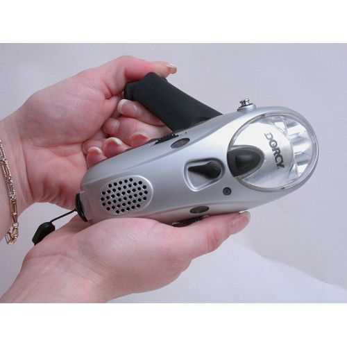 Dorcy LED Dynamo Flashlight with Radio & DC Charging Adapter - 417274