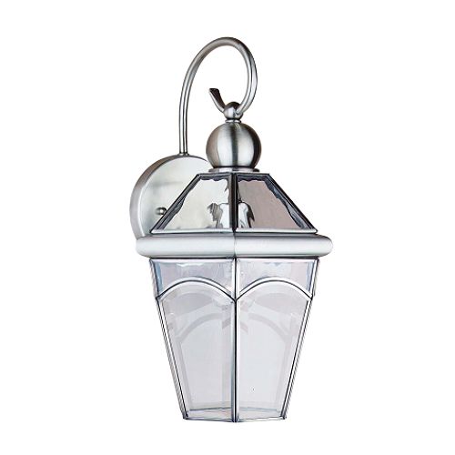 Aztec Lighting 1-Light Outdoor Lantern - Brushed Nickel Finish