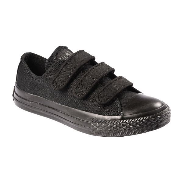 Converse Boys' Chuck Taylor All Star 3 Strap Shoe - Black