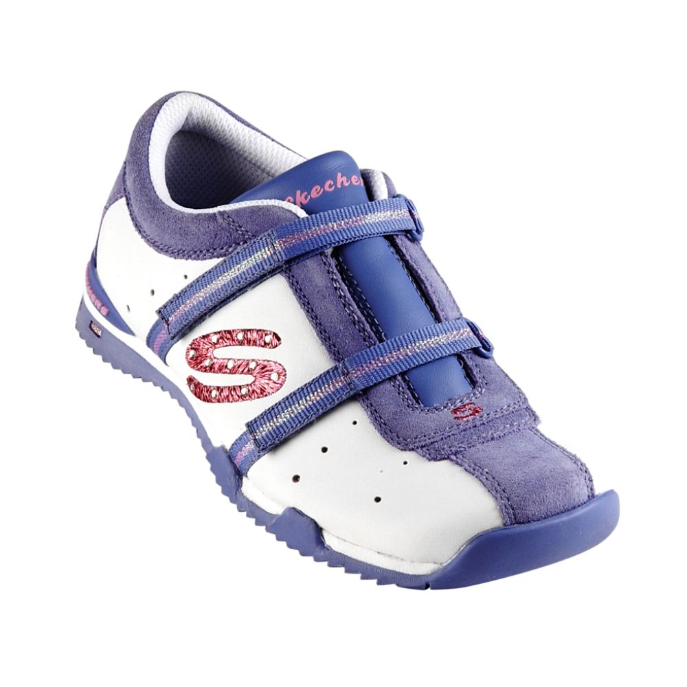 Skechers Perceive- White, Periwinkle