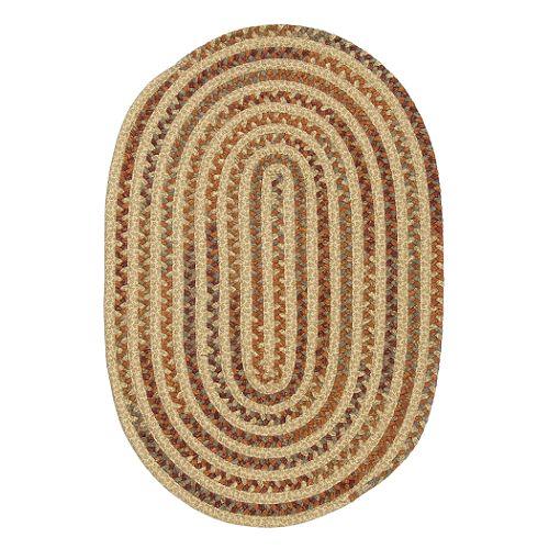 Quilting Queen Oval Gold Leaf 7 ft. Round