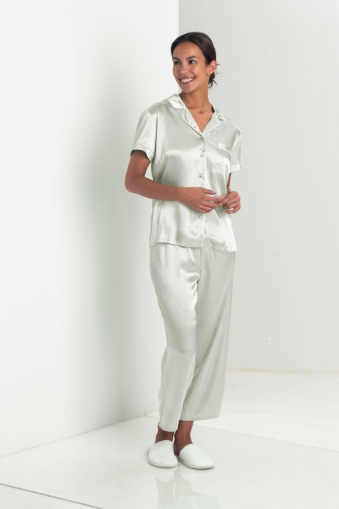 Enchanting Short Sleeve Satin Pajama