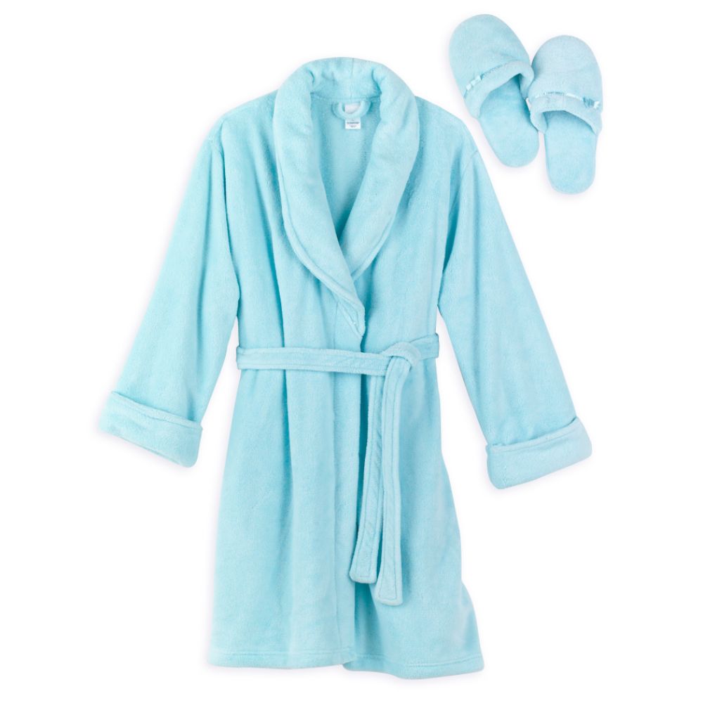 Classic Elements Short Plush Robe with Slippers