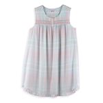 Classic Elements Smocked Chemise With Ruffled Hem