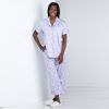 2 Piece Short Sleeve Sateen Pajama
