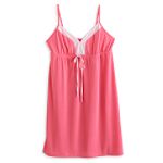 Classic Elements Solid Chemise With Edging And Drawstring Detail
