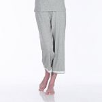Classic Elements Solid Capri With Crochet Edge Detail