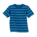 Toughskins Boy's 4-7 Short Sleeve Feeder Stripe Crew