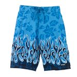GNX Boy's 4-7 Flaming Garden Swimtrunks
