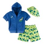 Imagine Me Infant Boy's Frog Swim Trunks, Terry Robe & Sun Hat
