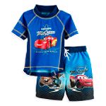 Cars Toddler Boy's Lightning McQueen & Tow Mater Swim Trunks, Rashguard Top