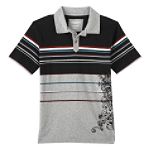 Canyon River Blues Boy's Husky Short Sleeve Engineered Stripe Polo