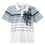 Canyon River Blues Boy's Husky Short Sleeve Engineered Stripe Polo