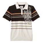 Canyon River Blues Boy's Husky Short Sleeve Engineered Stripe Polo