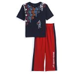 And1 Boy's 4-7 Short Sleeve Screen Tee with Mesh Pant