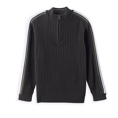 Extreme Gear Boy's 8-20 1/4-Zip Striped Sleeve Sweater