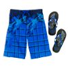 Dragon Plaid Swim Trunks