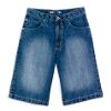 5 Pocket Denim Short with Embroidered Back Pocket