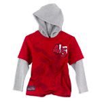 TKS Boy's 4-7 Layered Basketball Tee with Hood