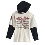 US Polo Assn. Boy's 8-20 Hooded Logo Crew