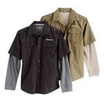 Canyon River Blues Boy's 8-20 Layered Woven Solid Military Style Shirt