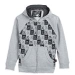 Top Heavy Boy's 8-20 Fleece Hood - Checkered Storm