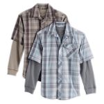 Canyon River Blues Boy's 8-20 HuskyLayered Woven Plaid Shirt
