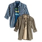 Canyon River Blues Boy's 8-20 Layered Woven Plaid Shirt - Husky