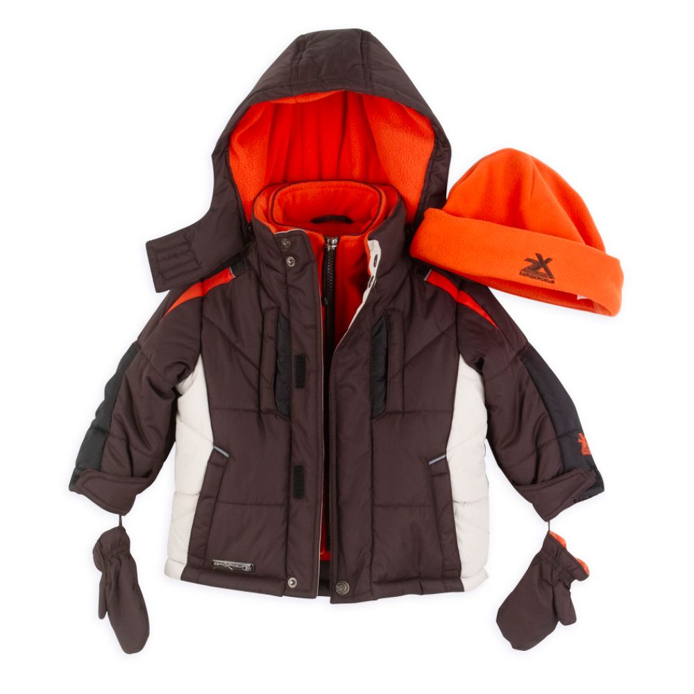 Zero Xposur Infant Boy's Hooded Heavyweight Jacket with Hat & Mittens