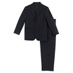Dockers Boy's Husky Black Stripe Herringbone Suit