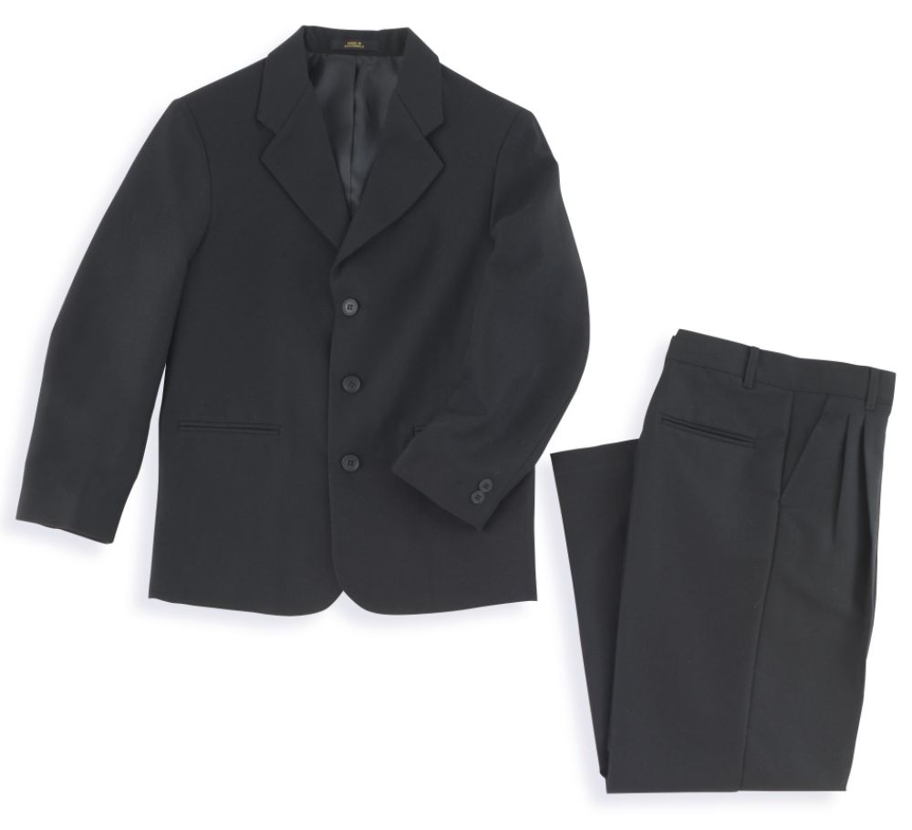 Metro Concepts Boy's 8-20 Black 2 Piece Suit