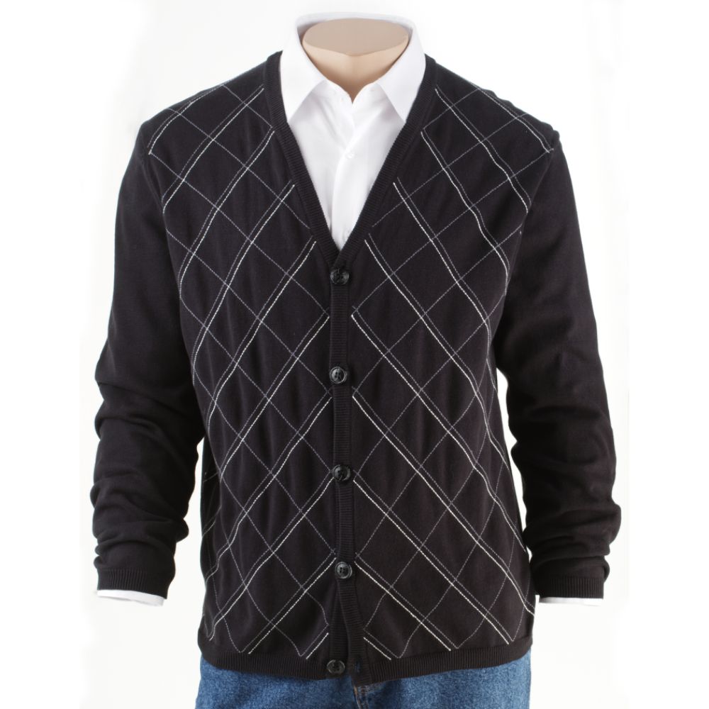 Structure Argyle Cardigan Sweater