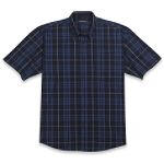Canyon Ridge Short Sleeve Blue Plaid Shirt by Casual Male