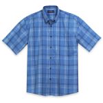 Canyon Ridge Short Sleeve Light Blue Plaid Shirt by Casual Male